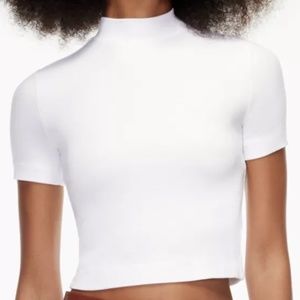 BABATON Mock-Neck T-Shirt | White | Small